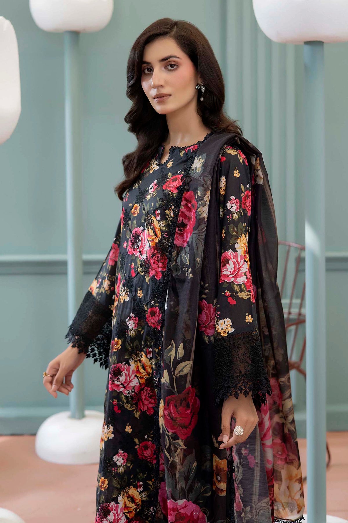 3 Piece – Printed Lawn