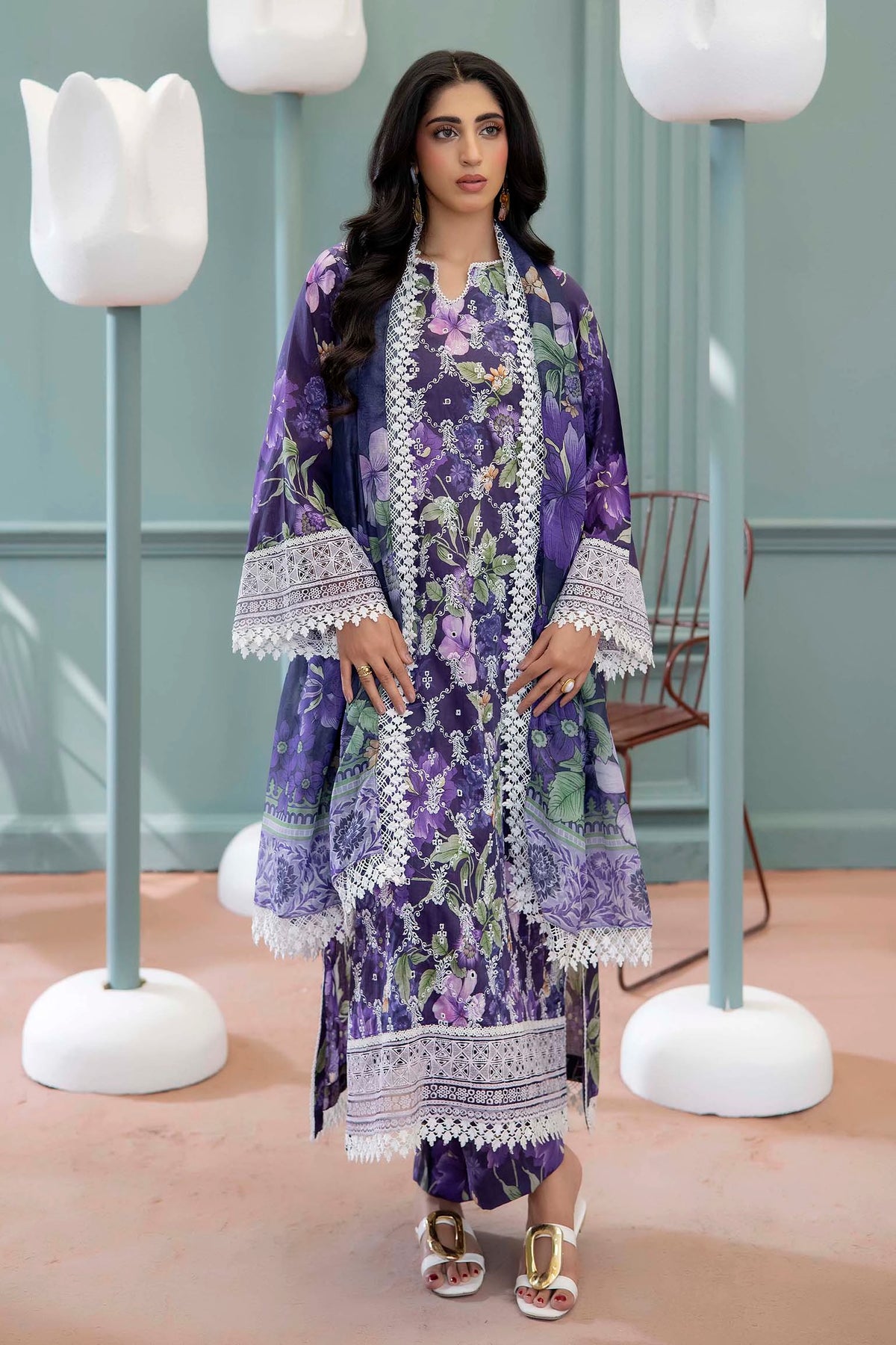 3 Piece – Printed Lawn