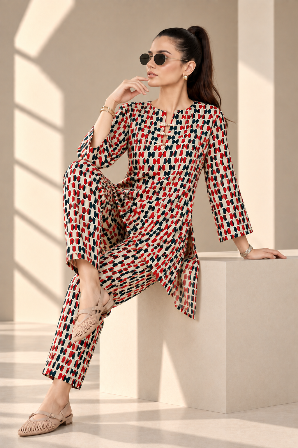2 Piece – Printed Linen