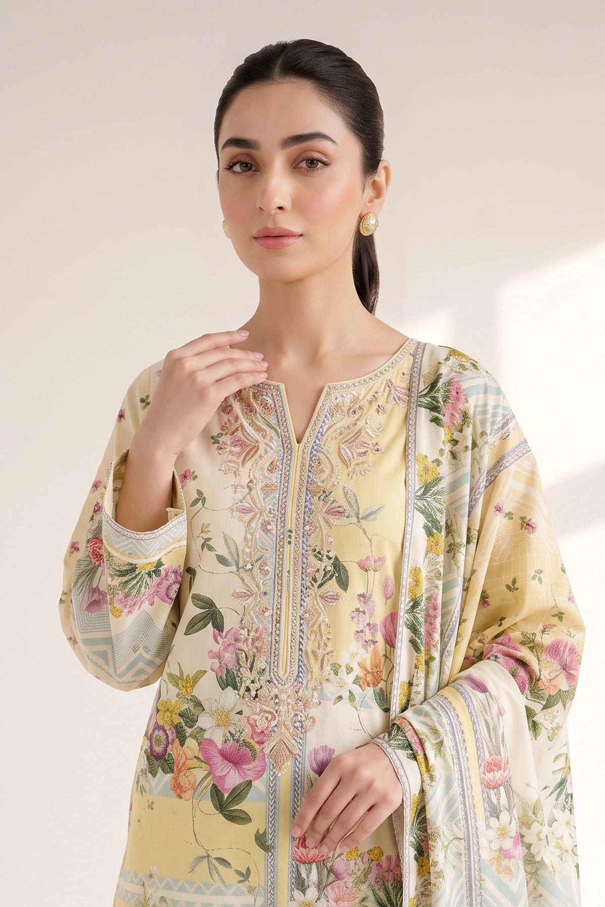 3 Piece – Printed Lawn