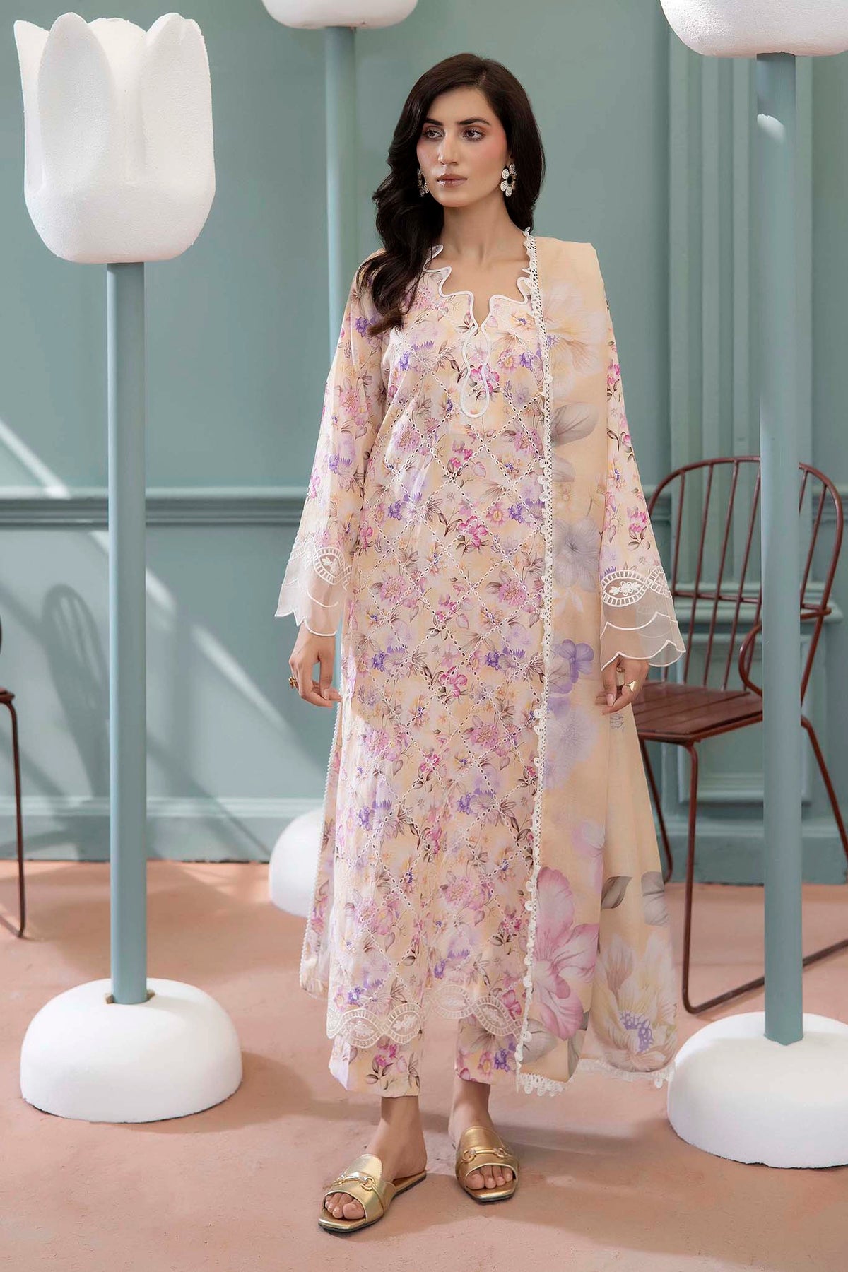 3 Piece – Printed Lawn