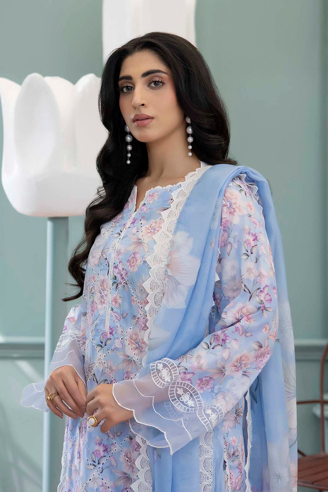 3 Piece – Printed Lawn
