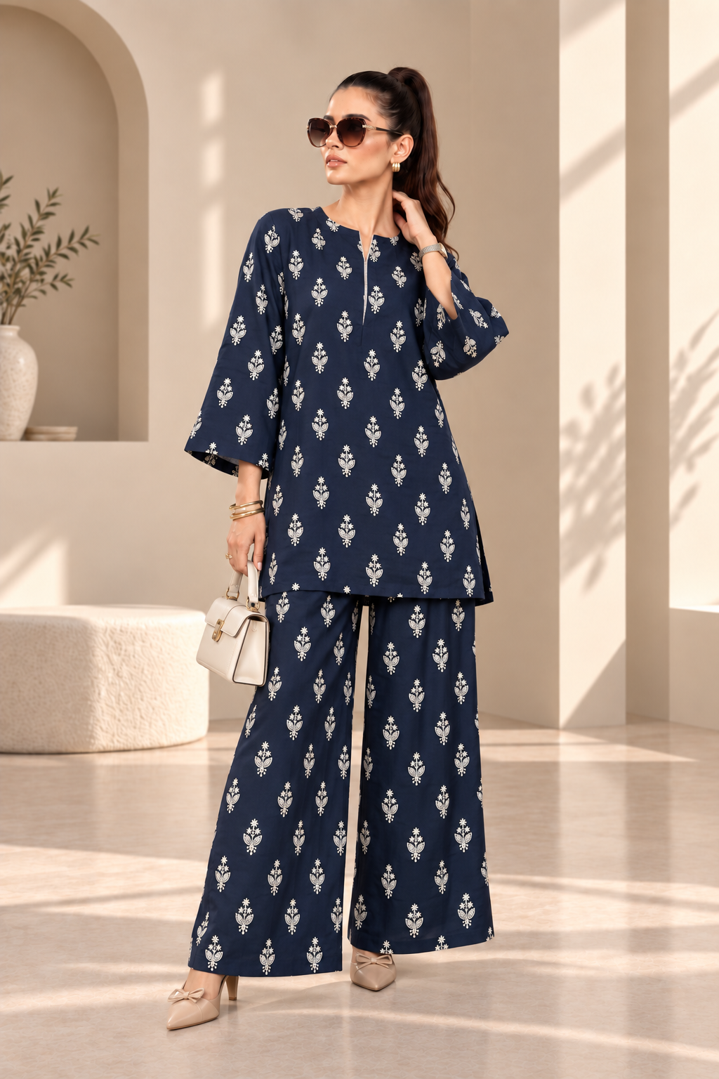 2 Piece – Embroidered Dhanak