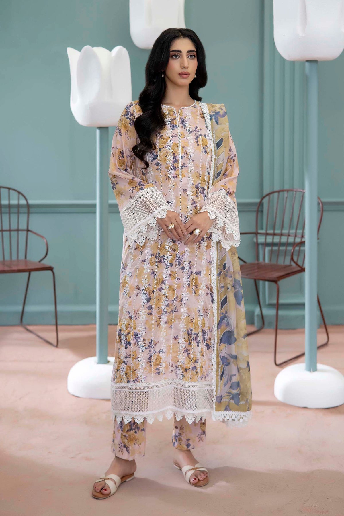 3 Piece – Printed Lawn