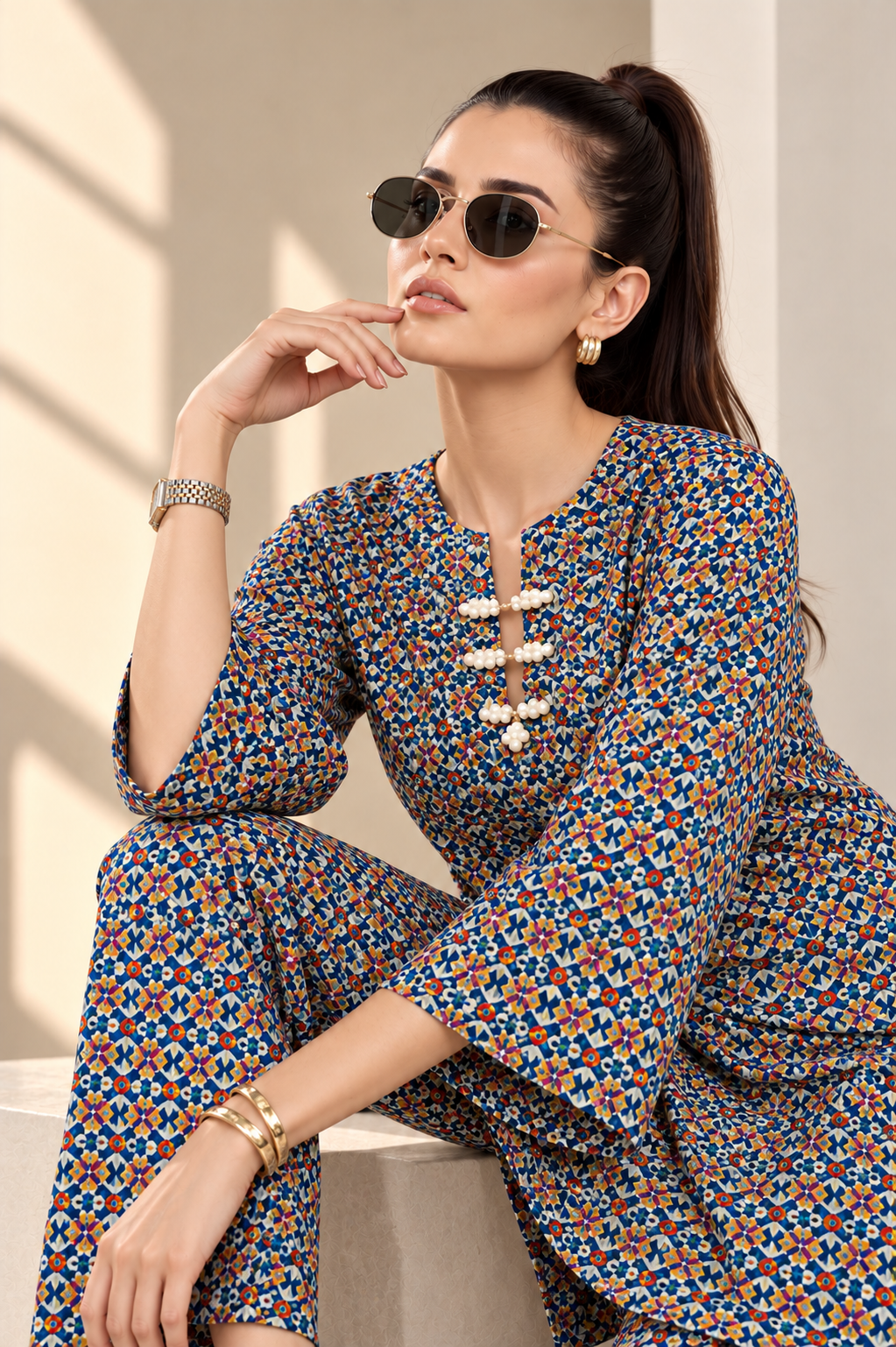 2 Piece – Printed Linen