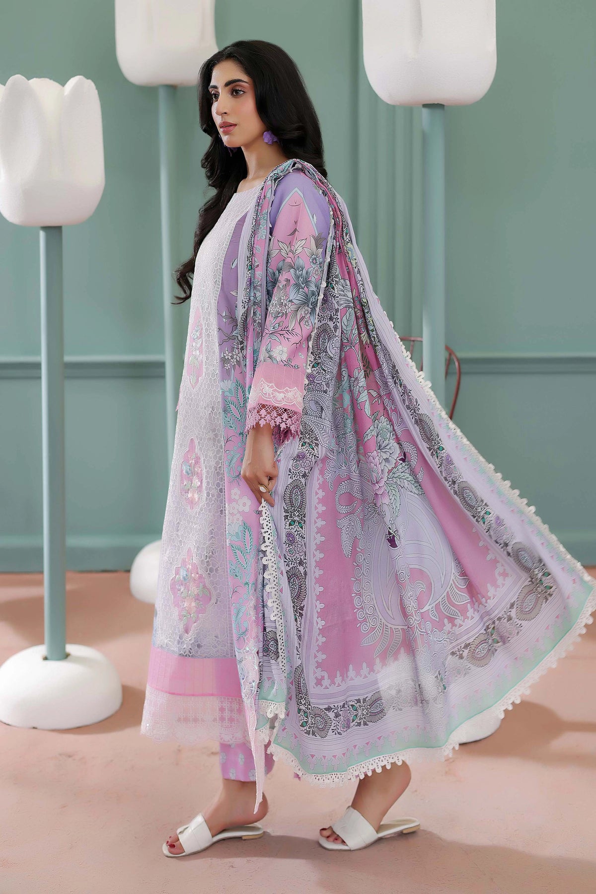 3 Piece – Printed Lawn