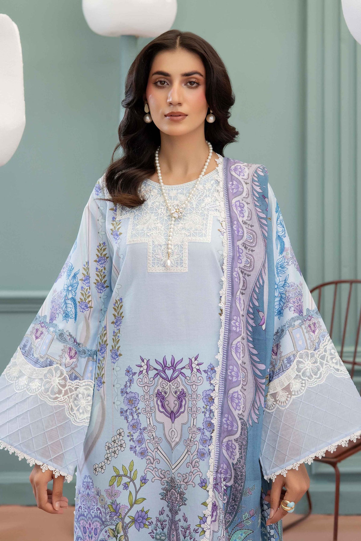 3 Piece – Printed Lawn