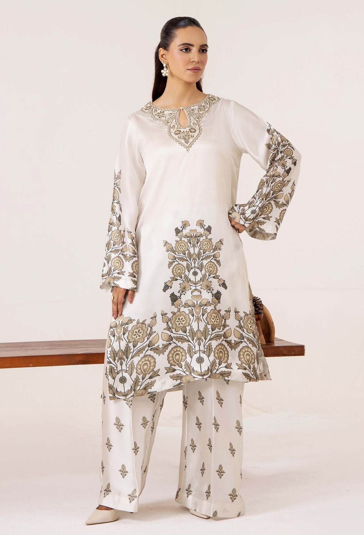 2 Piece – Printed Shamoz Silk