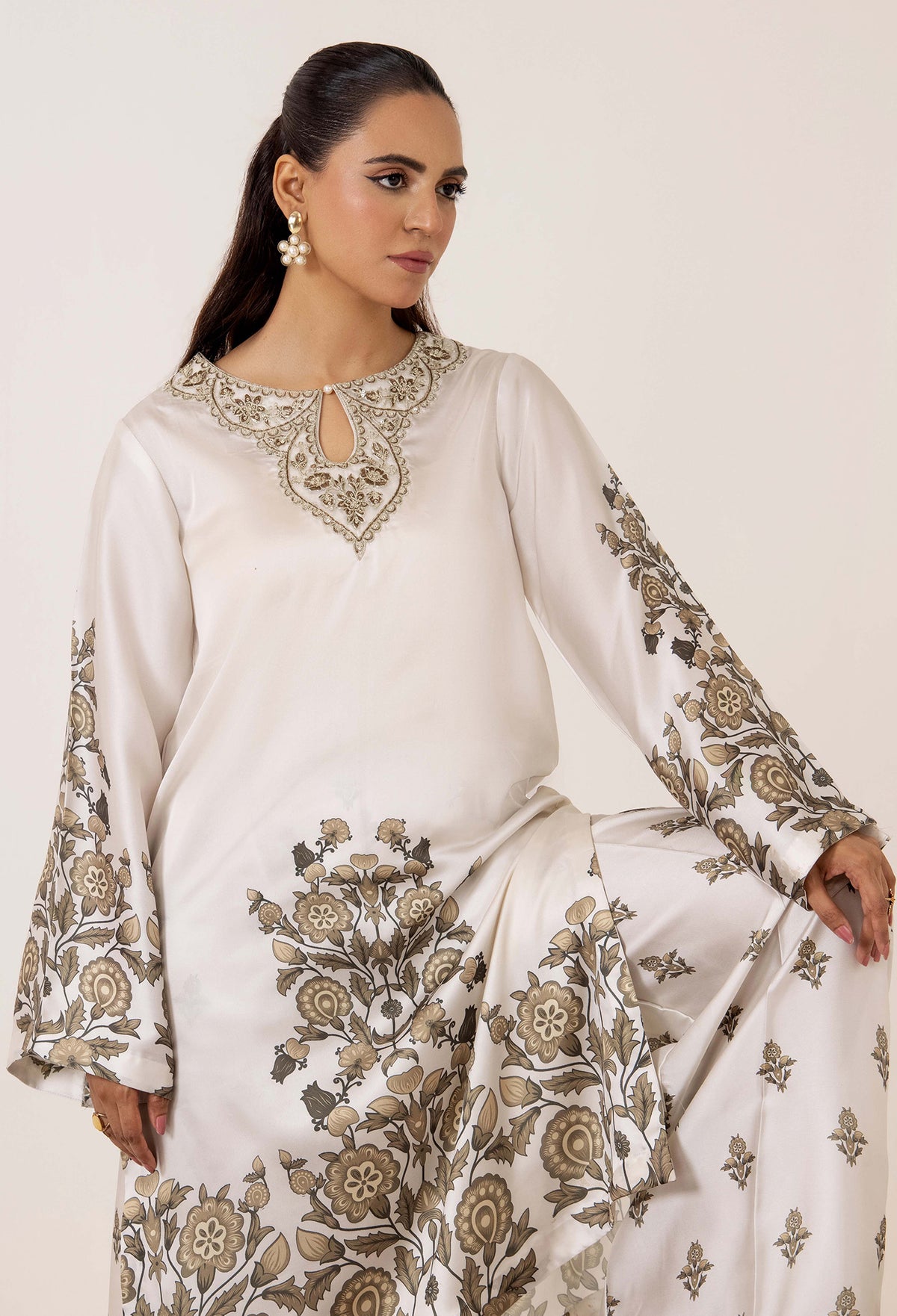 2 Piece – Printed Shamoz Silk