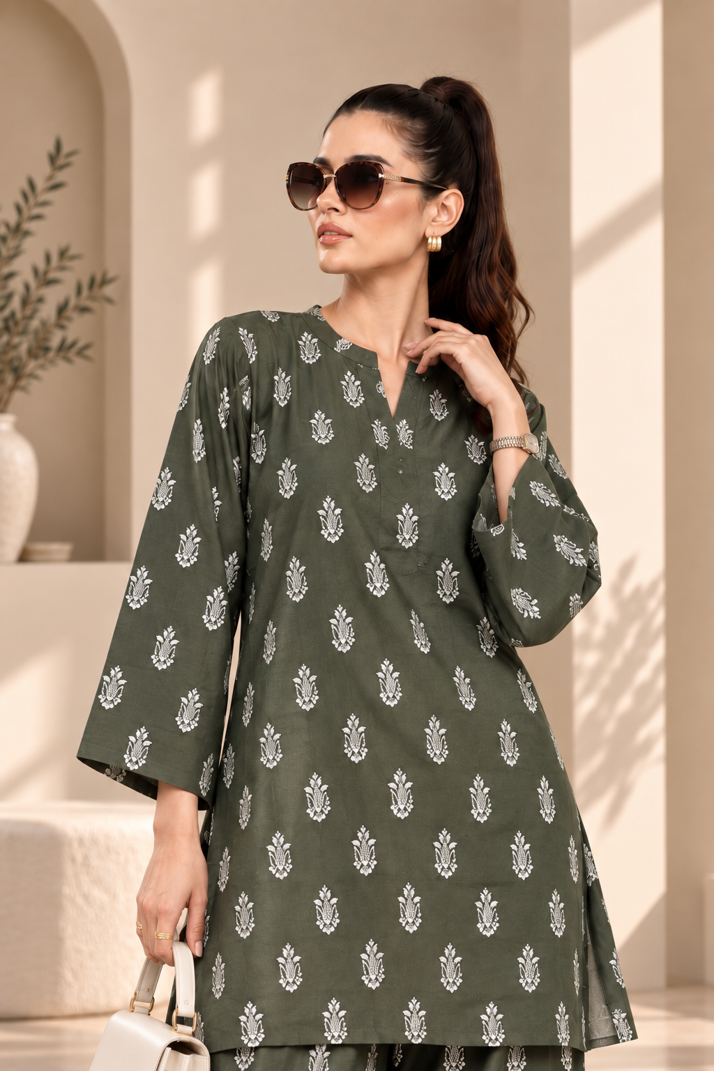 2 Piece – Embroidered Dhanak