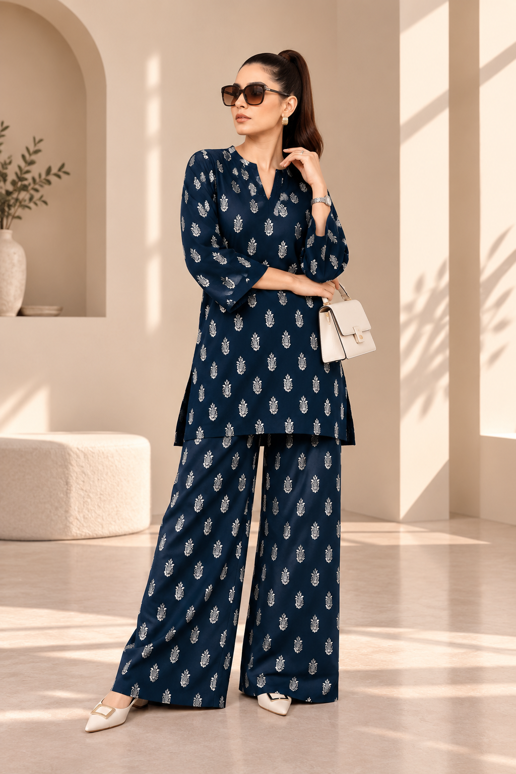 2 Piece – Embroidered Dhanak