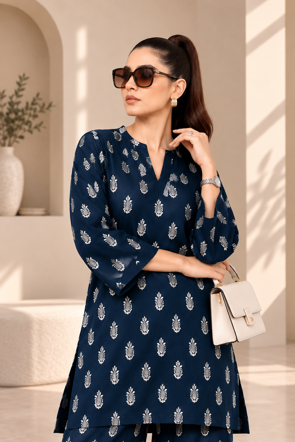 2 Piece – Embroidered Dhanak