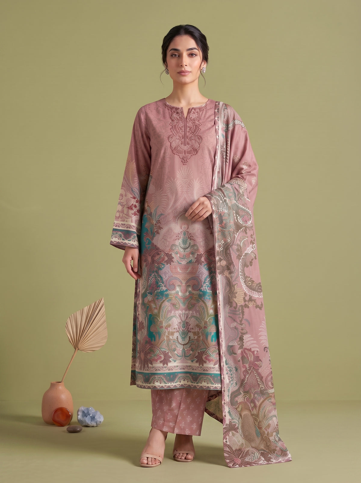 3 Piece – Printed Lawn