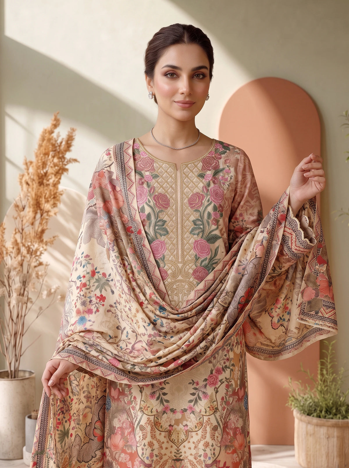 3 Piece – Printed Lawn