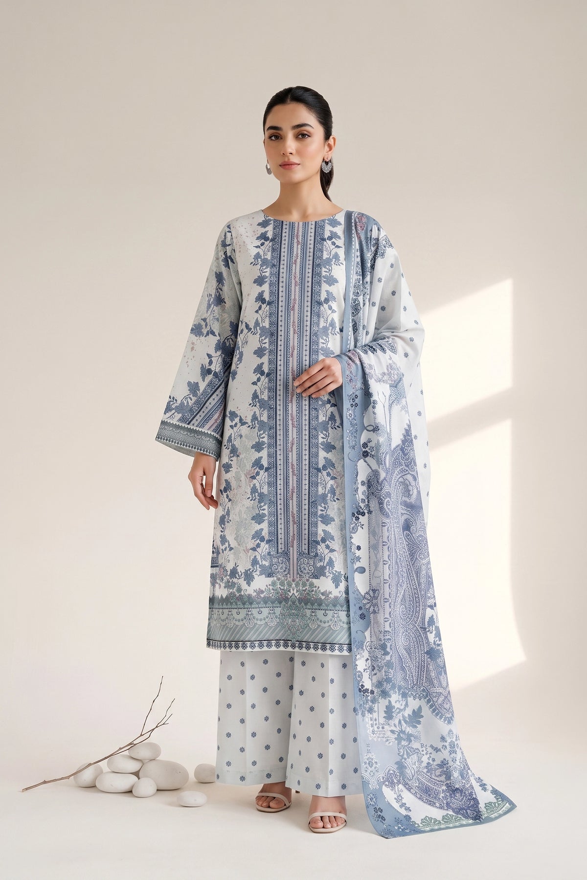 3 Piece – Printed Lawn