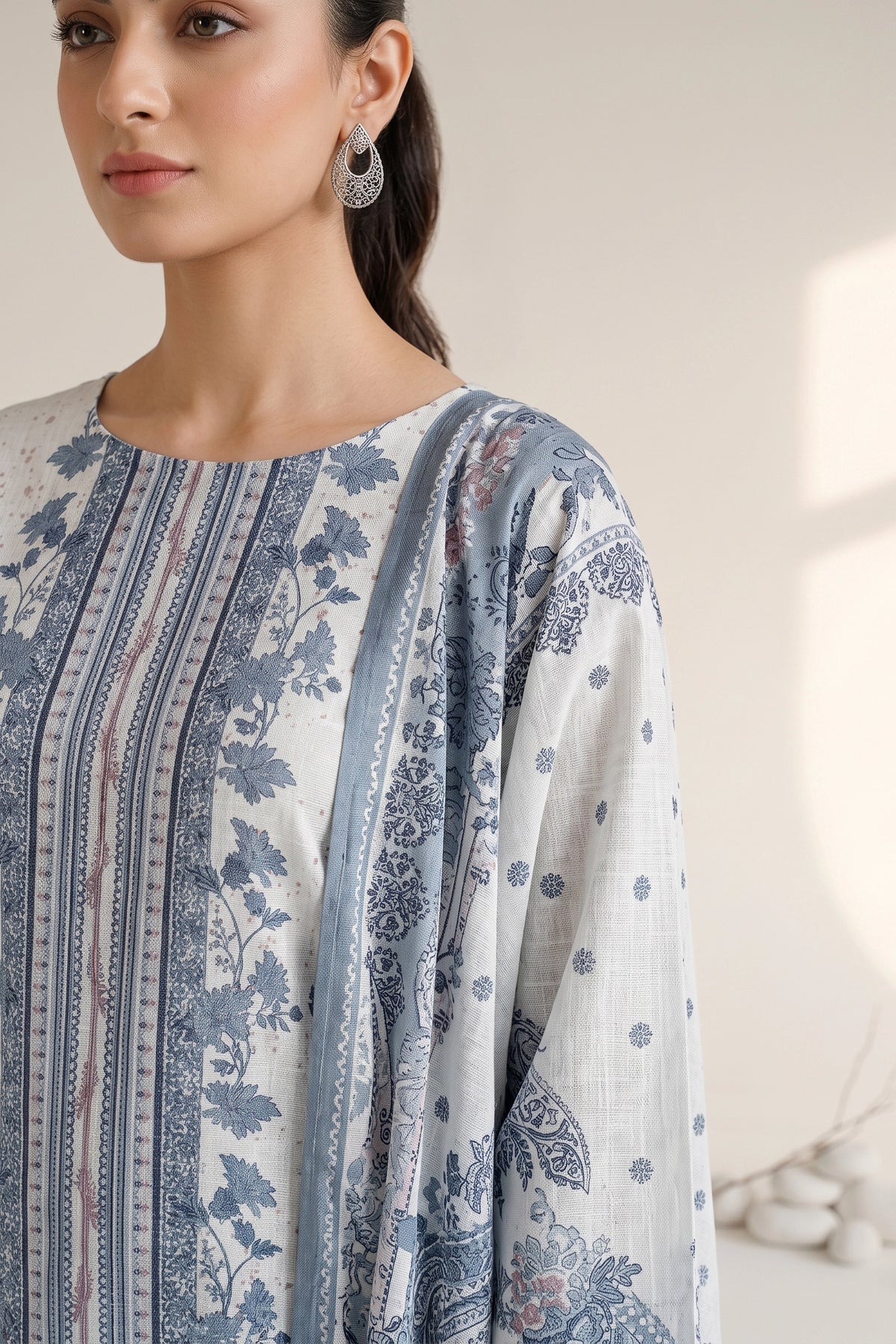 3 Piece – Printed Lawn