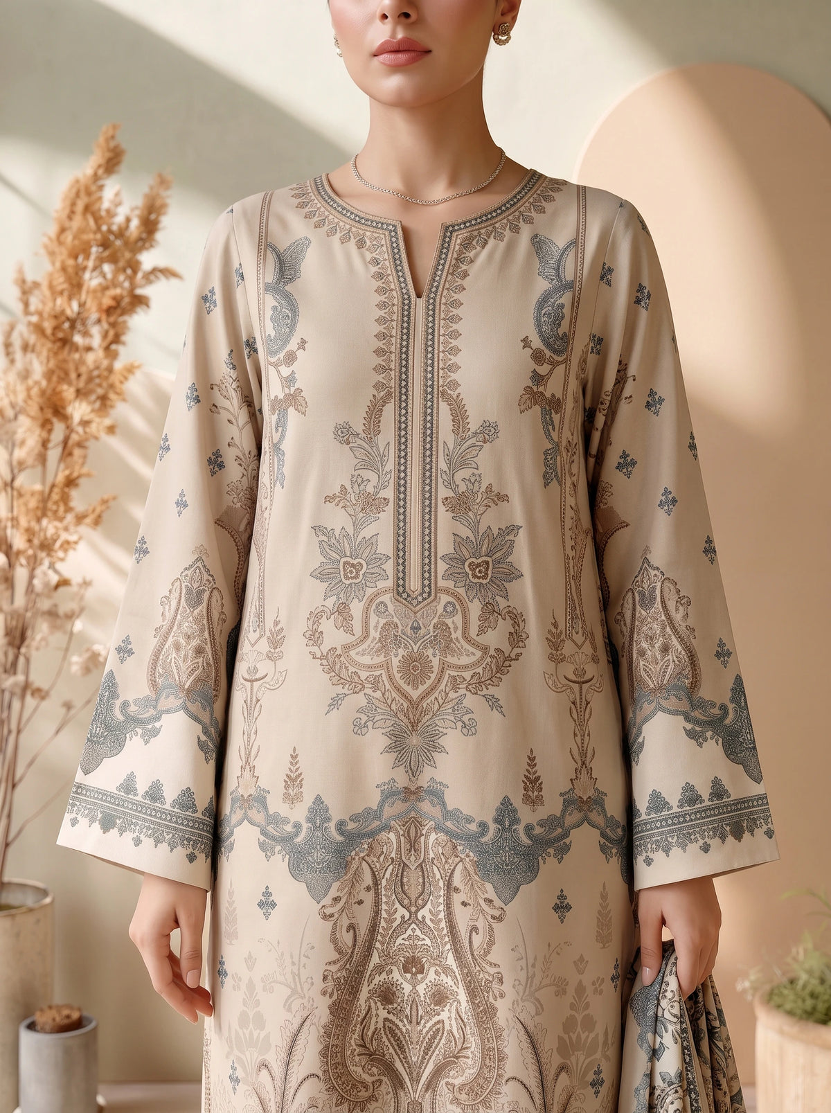 3 Piece – Printed Lawn