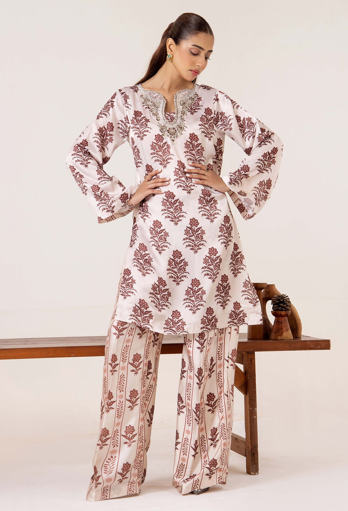 2 Piece – Printed Shamoz Silk