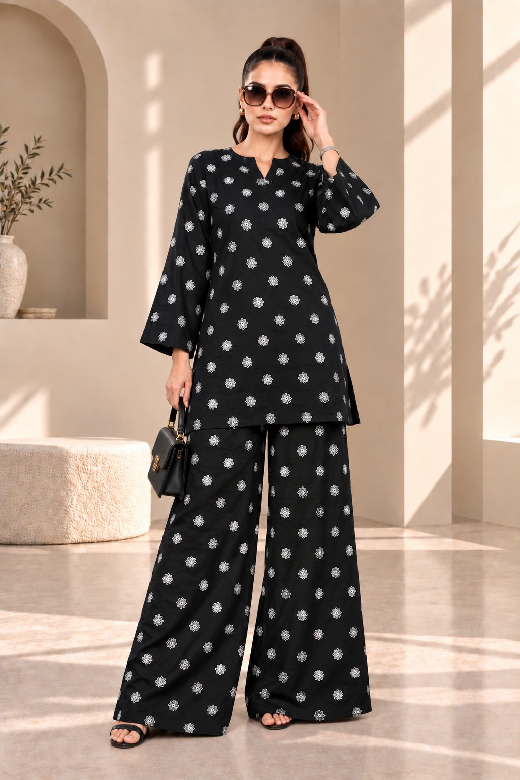 2 Piece – Embroidered Dhanak