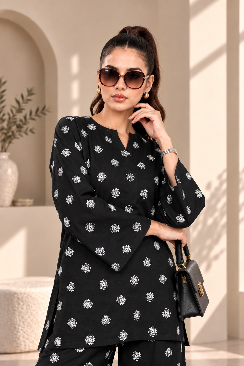 2 Piece – Embroidered Dhanak