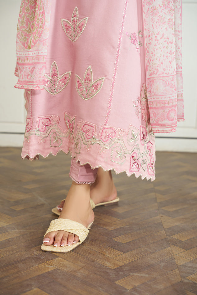 3 PIECE - EMBROIDERED LINEN EMB-713-D