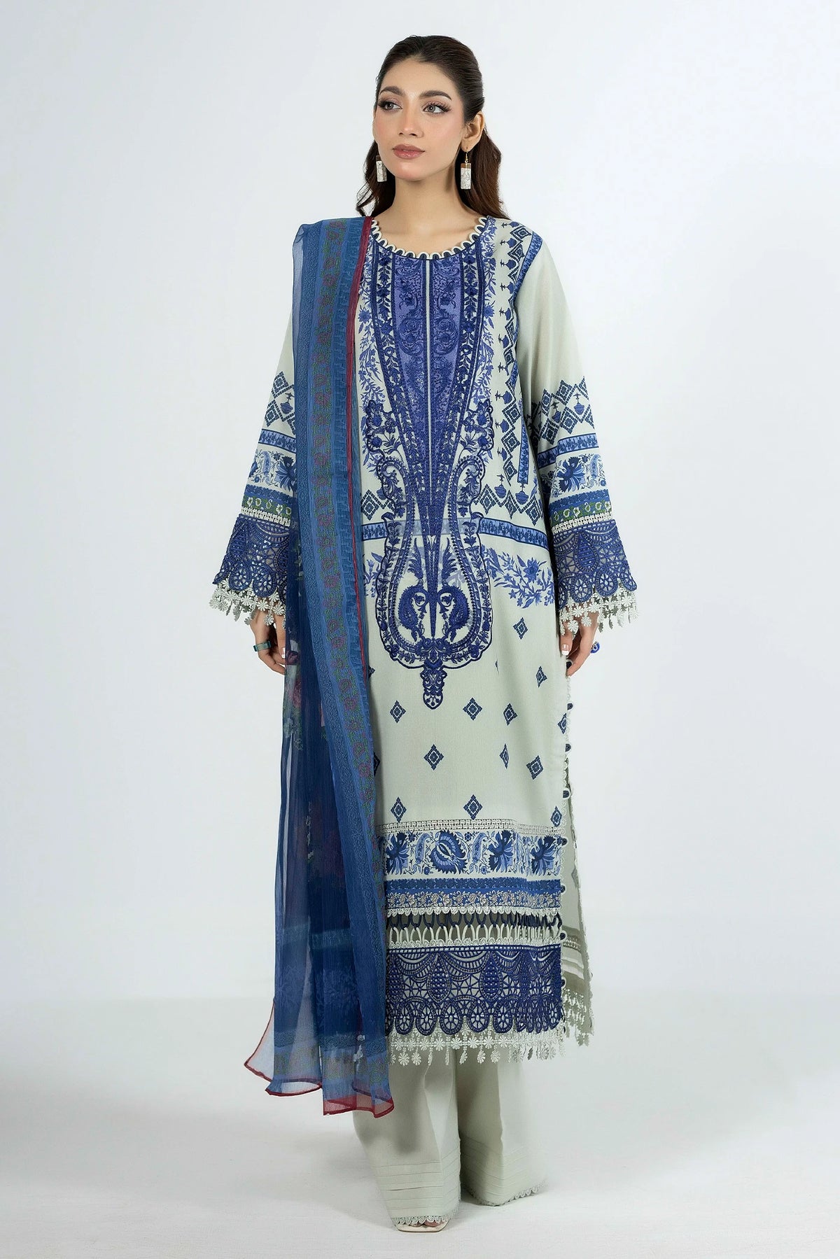 3 Piece – Printed Lawn