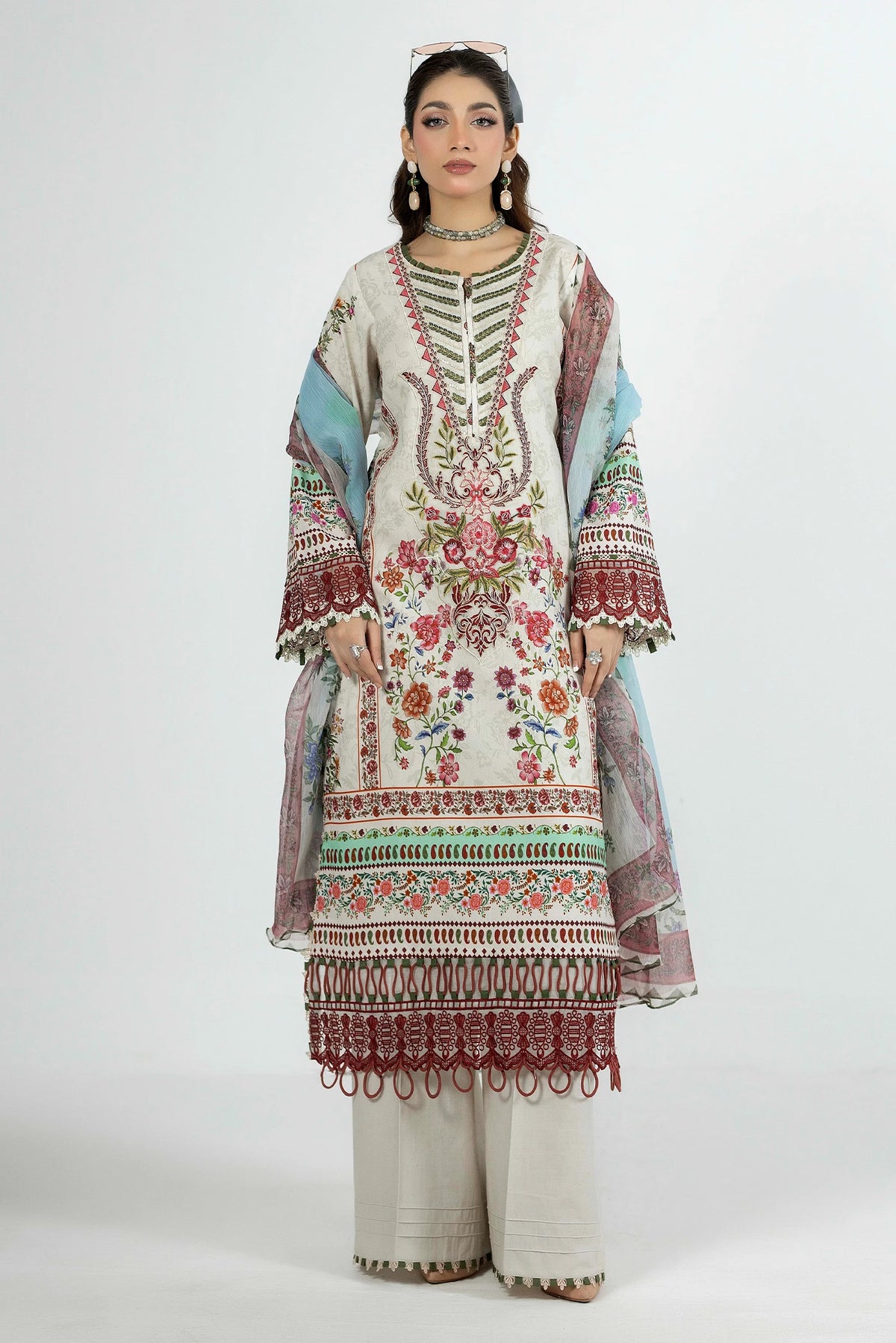 3 Piece – Printed Lawn
