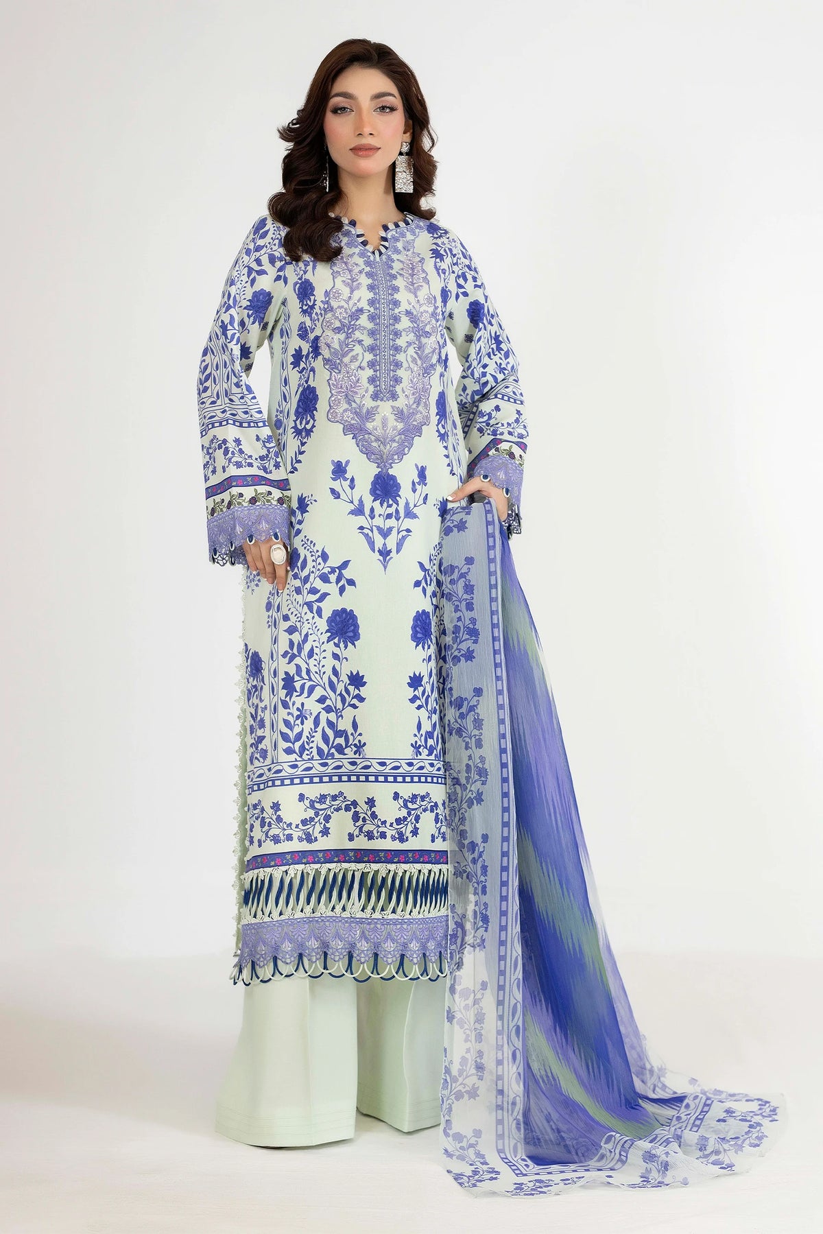 3 Piece – Printed Lawn