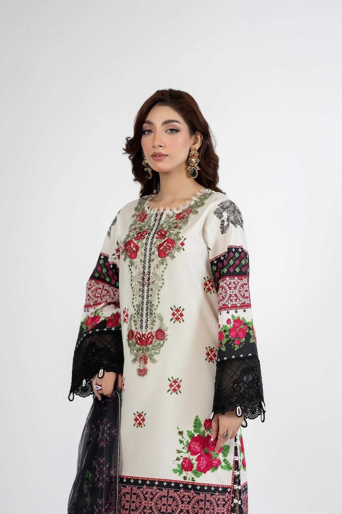 3 Piece – Printed Lawn