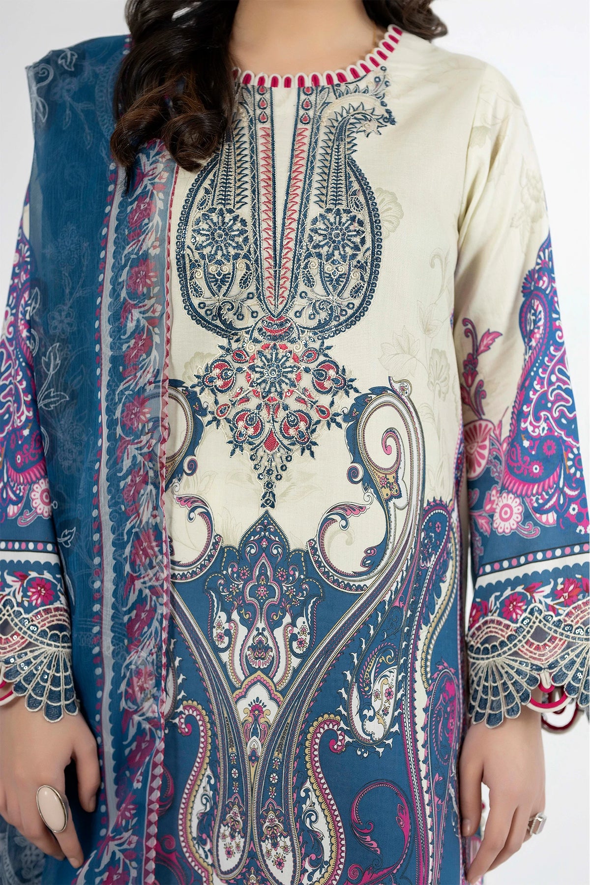 3 Piece – Printed Lawn
