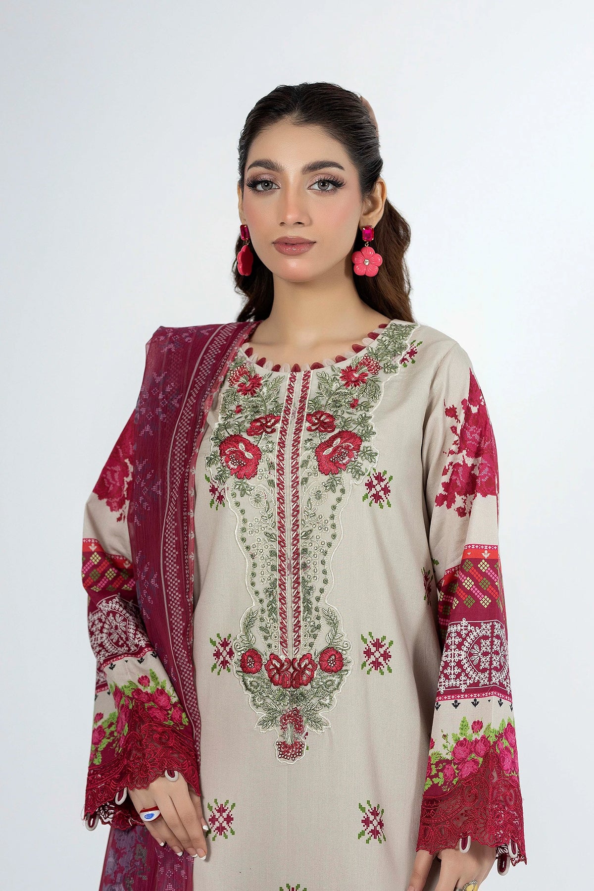 3 Piece – Printed Lawn