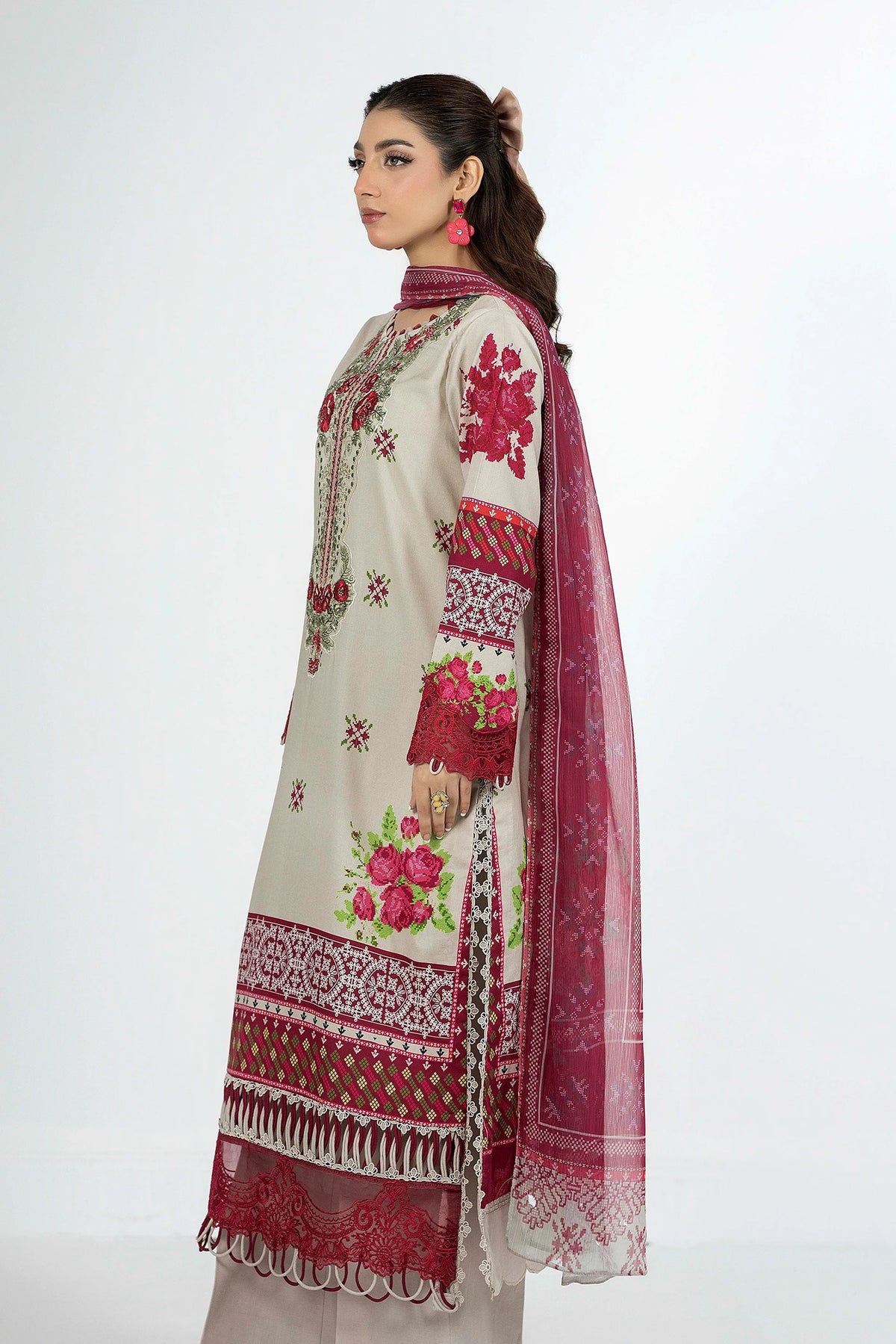3 Piece – Printed Lawn