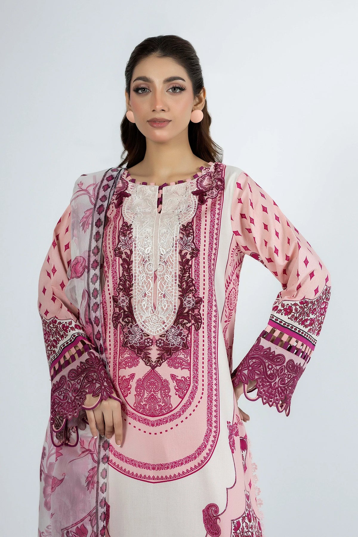 3 Piece – Printed Lawn