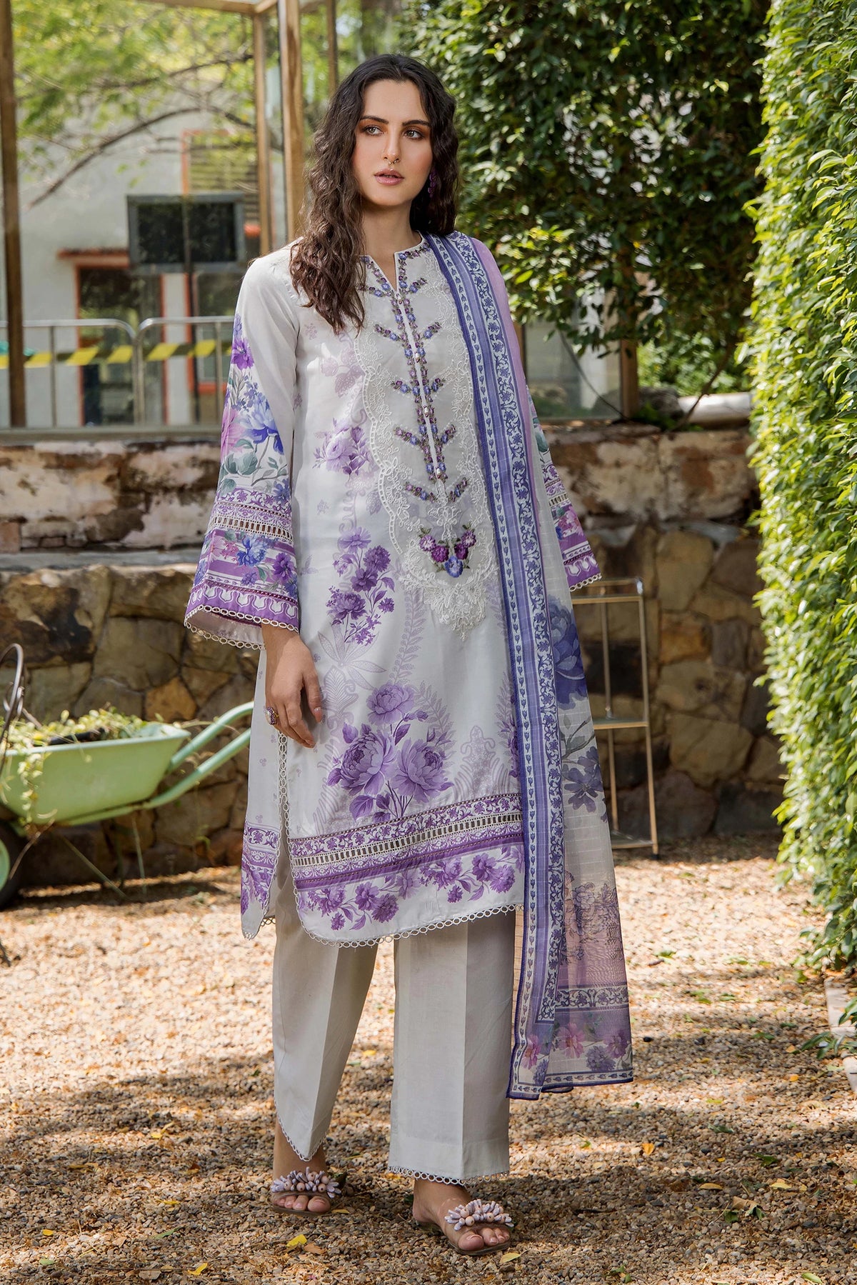 3 Piece – Printed Lawn