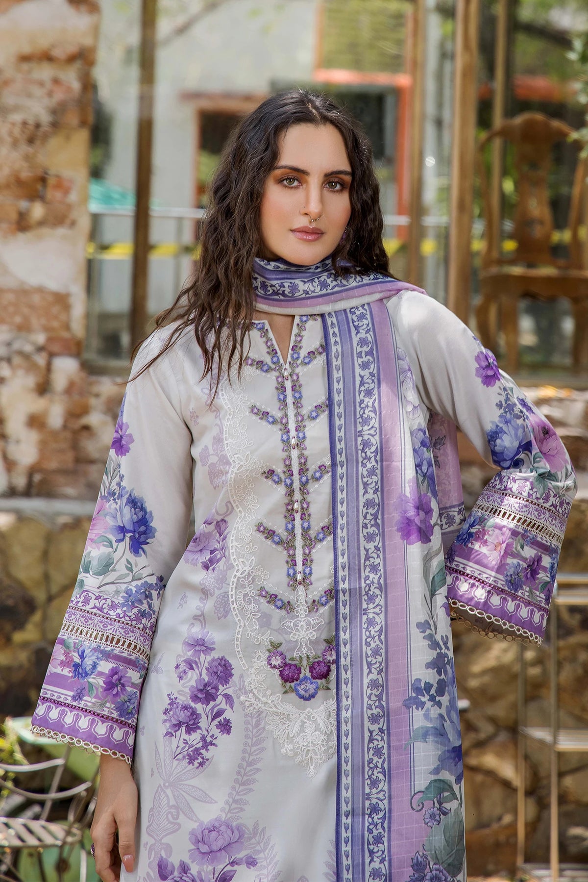 3 Piece – Printed Lawn