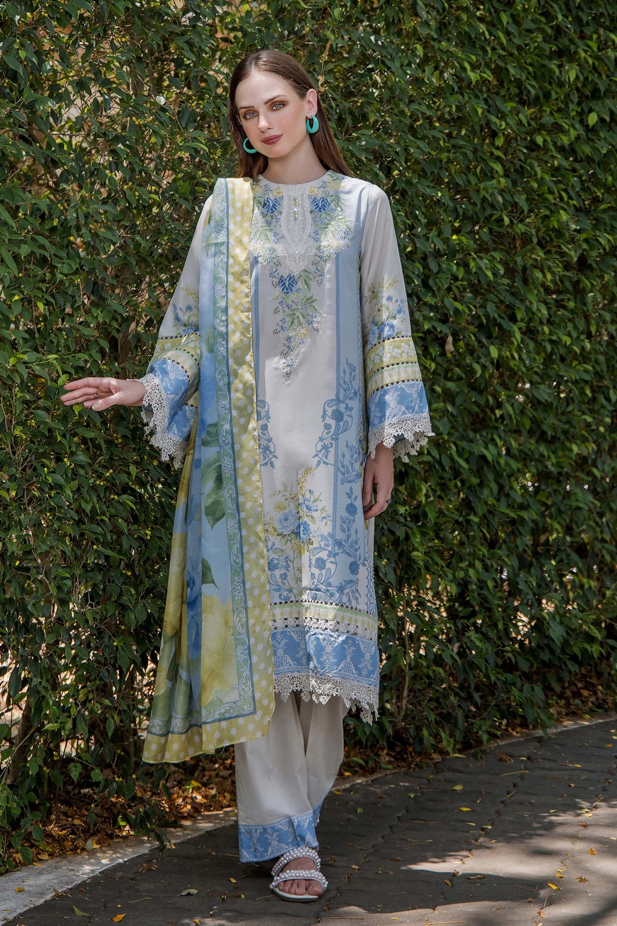 3 Piece – Printed Lawn
