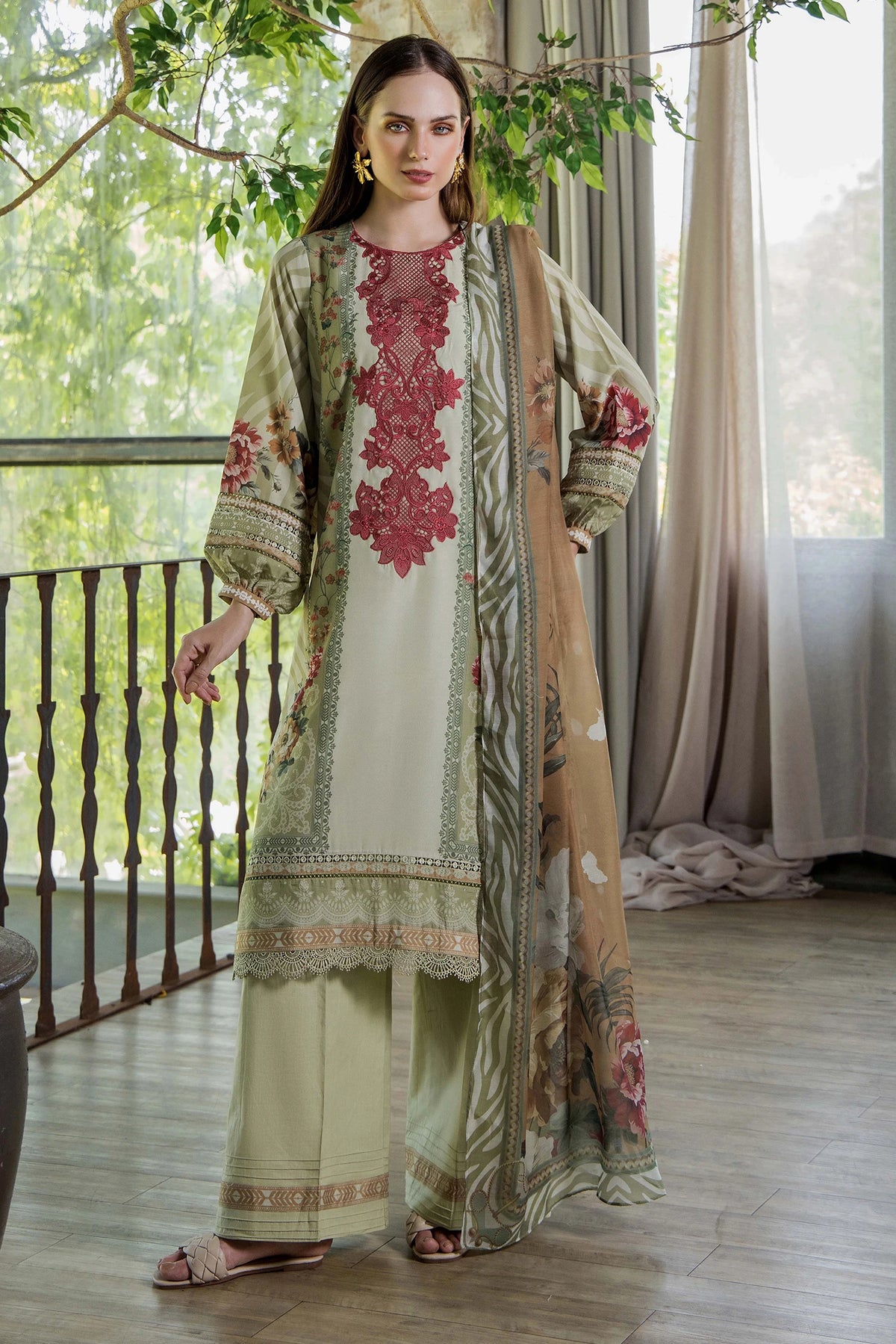 3 Piece – Printed Lawn