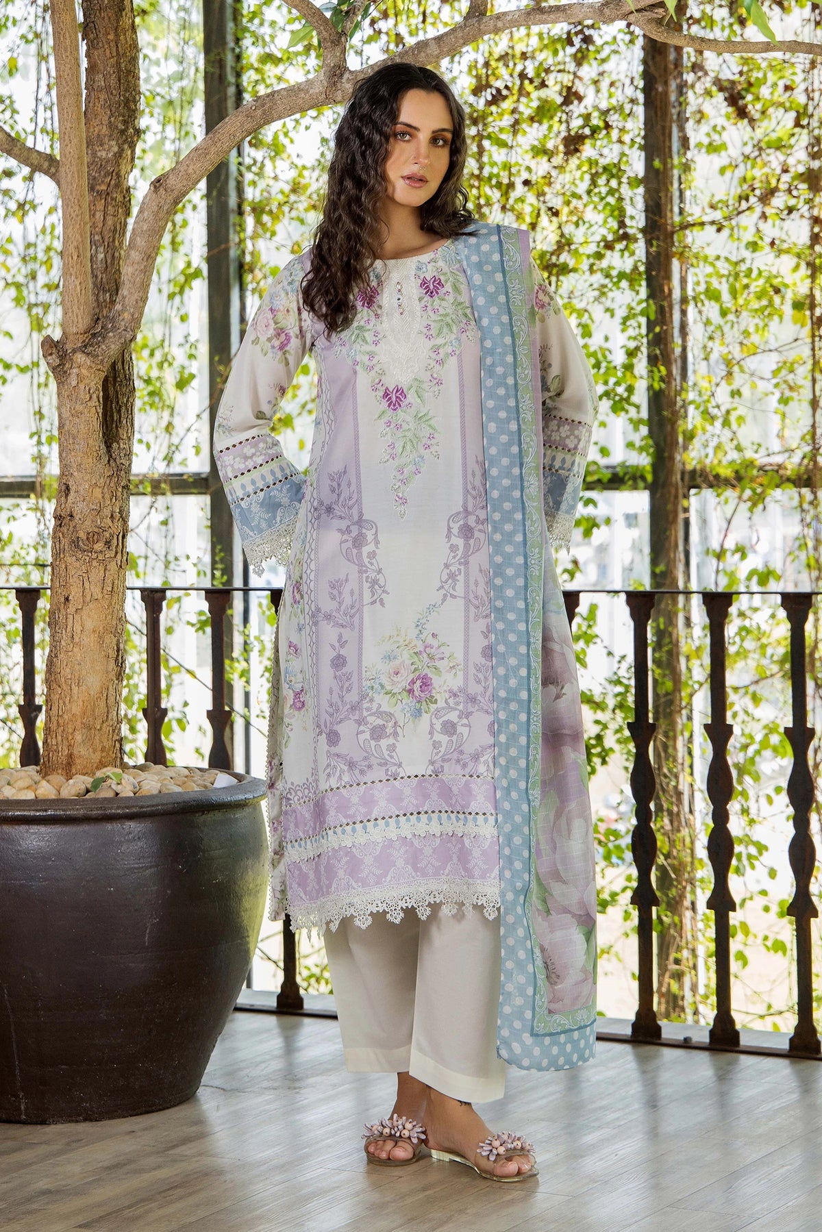 3 Piece – Printed Lawn