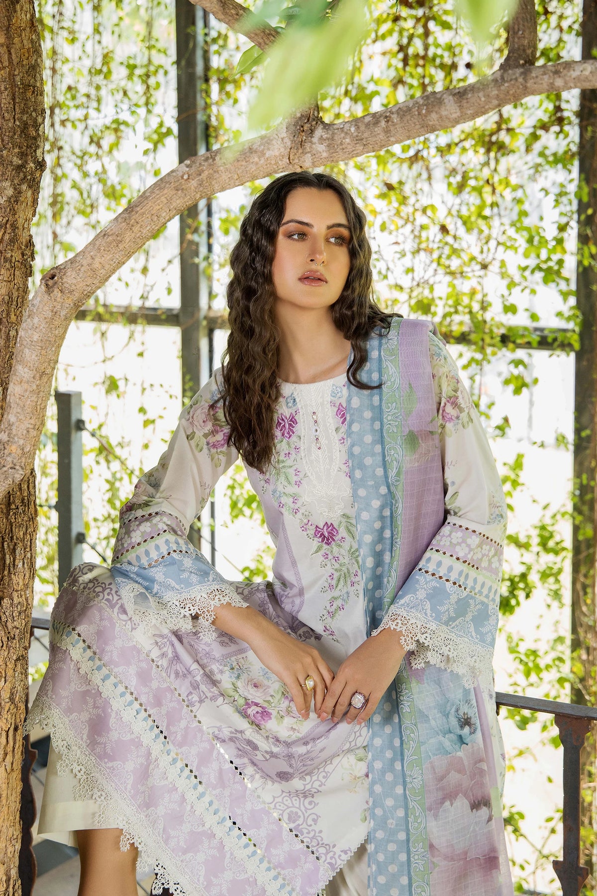 3 Piece – Printed Lawn