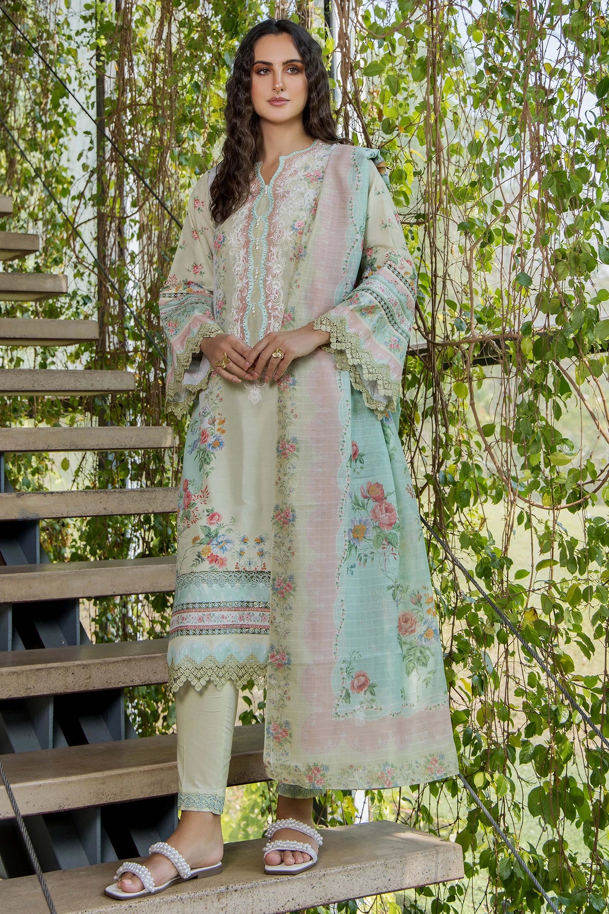 3 Piece – Printed Lawn