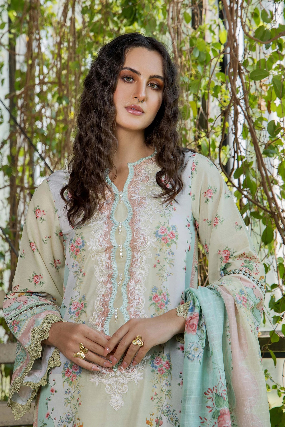 3 Piece – Printed Lawn