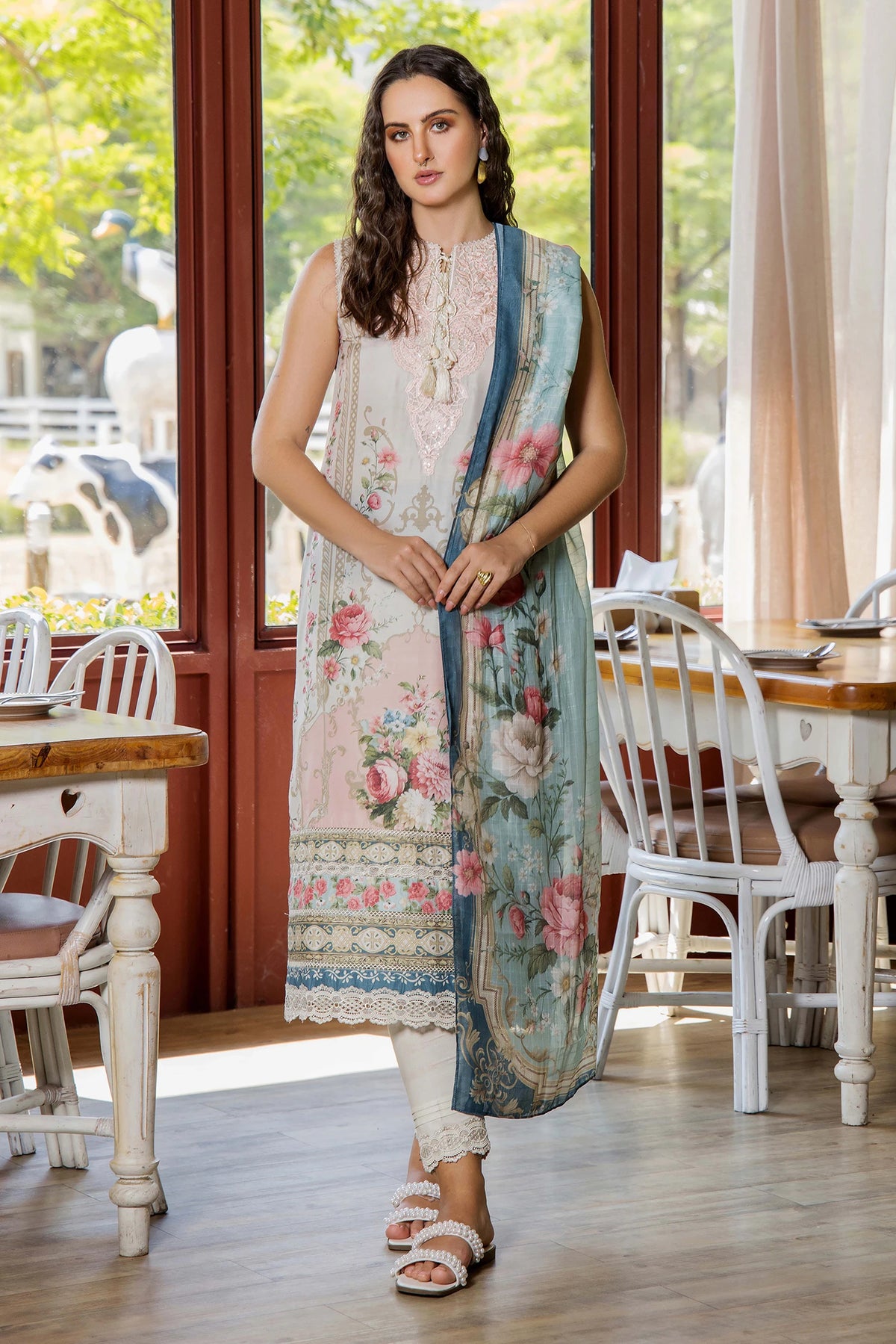 3 Piece – Printed Lawn