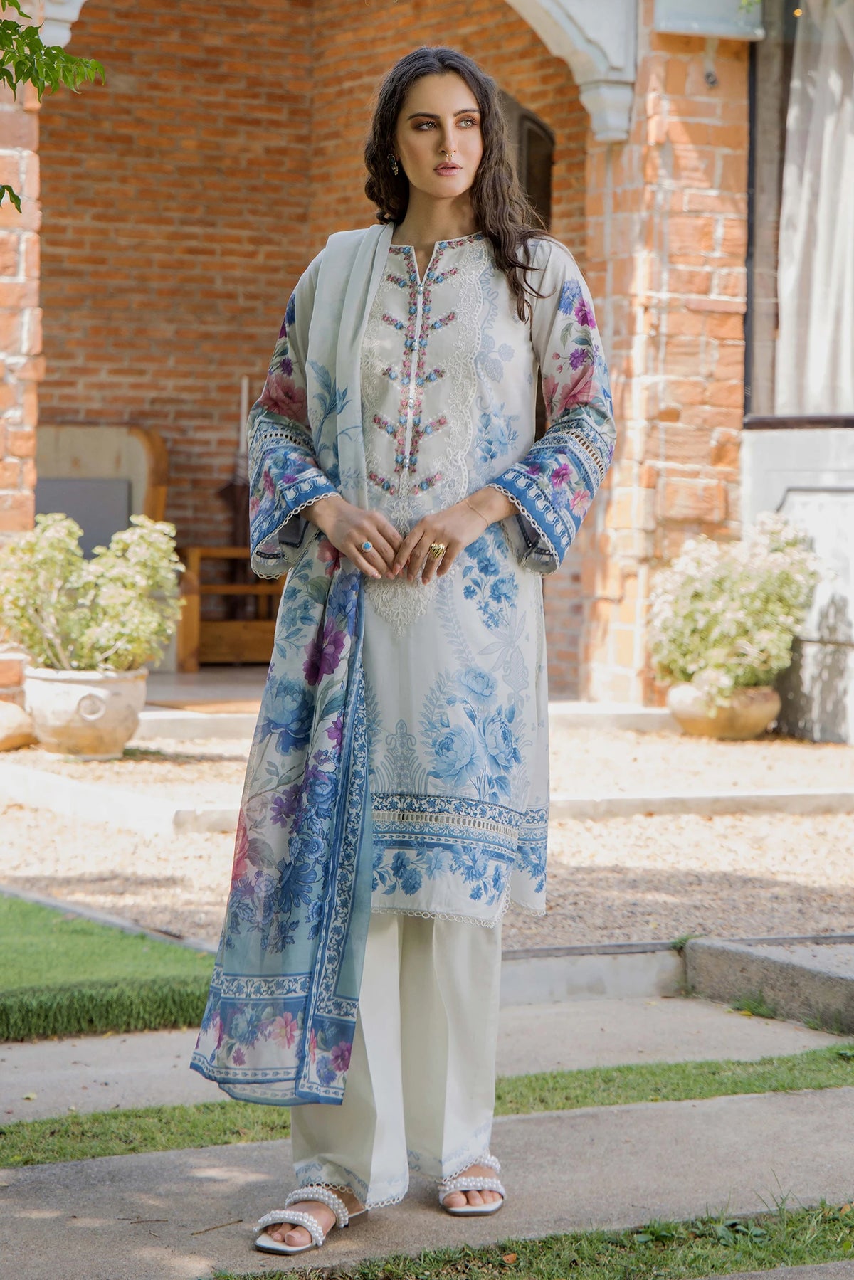 3 Piece – Printed Lawn