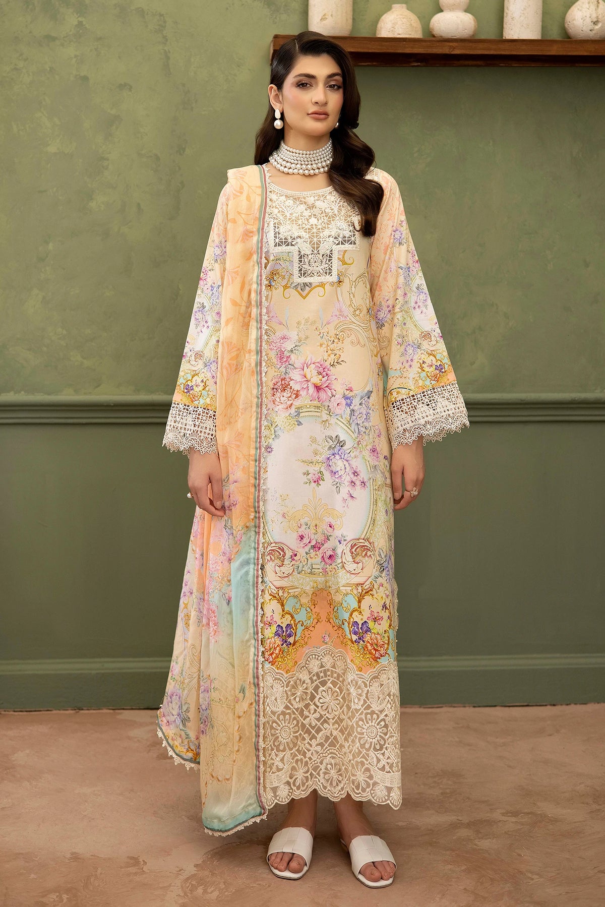 3 Piece – Printed Lawn
