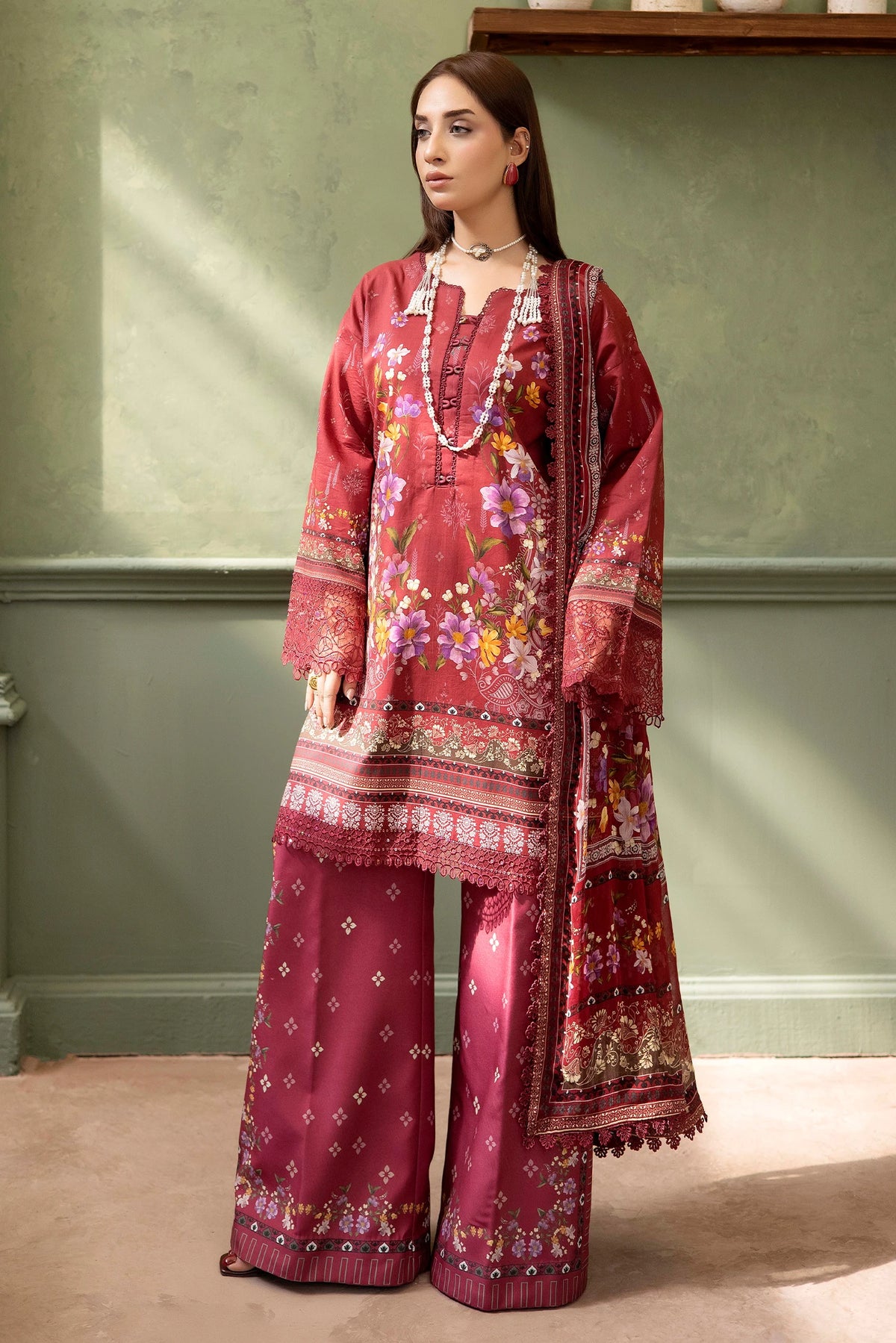 3 Piece – Printed Lawn