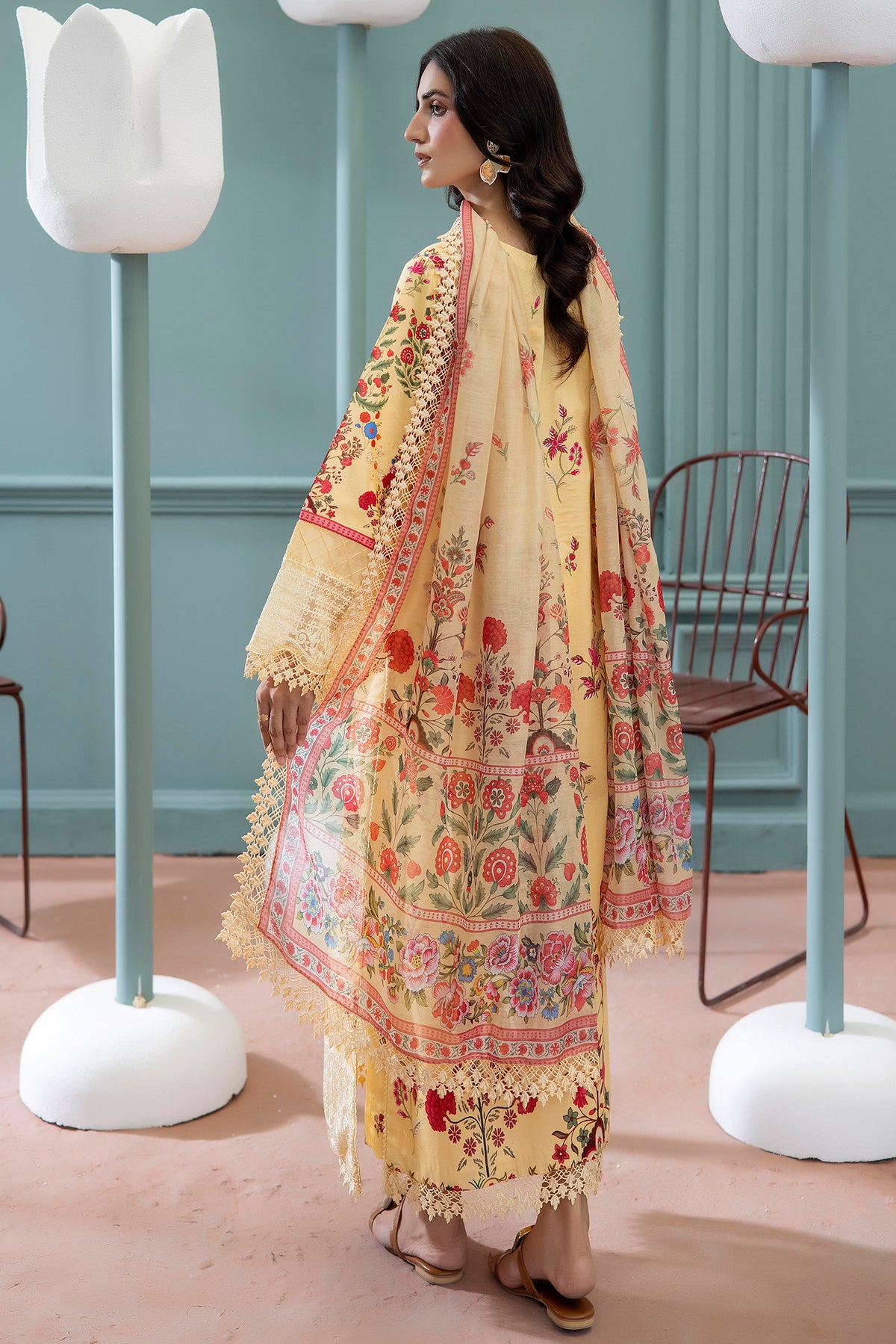 3 Piece – Printed Lawn
