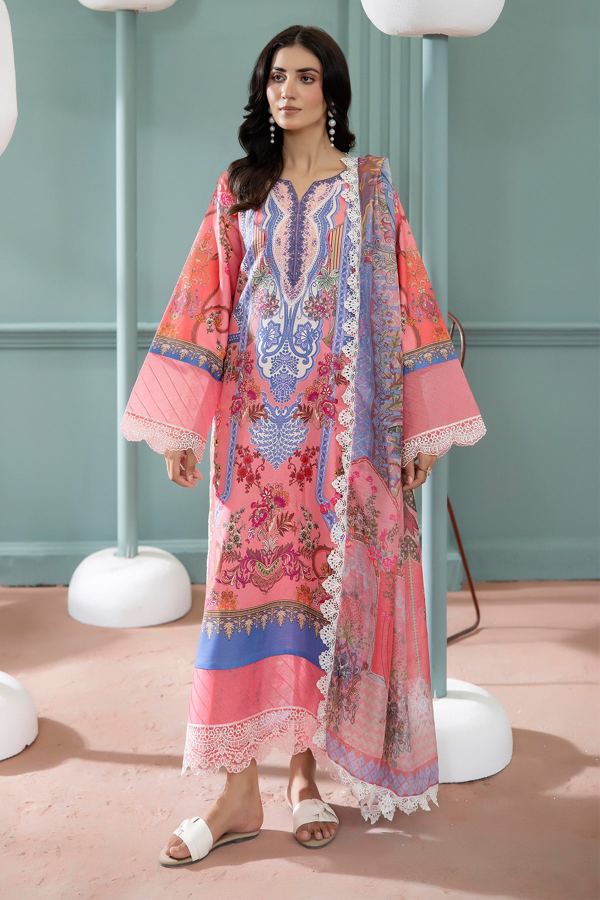 3 Piece – Printed Lawn