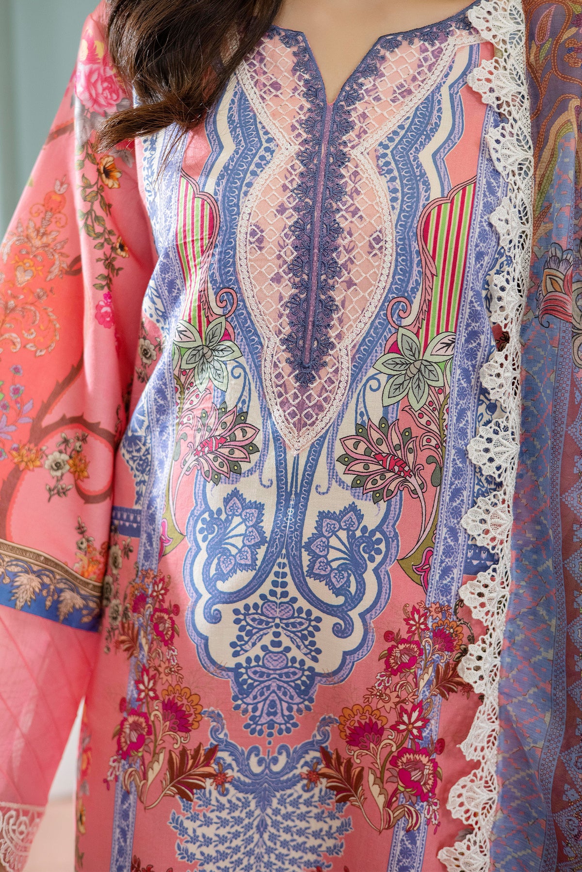 3 Piece – Printed Lawn