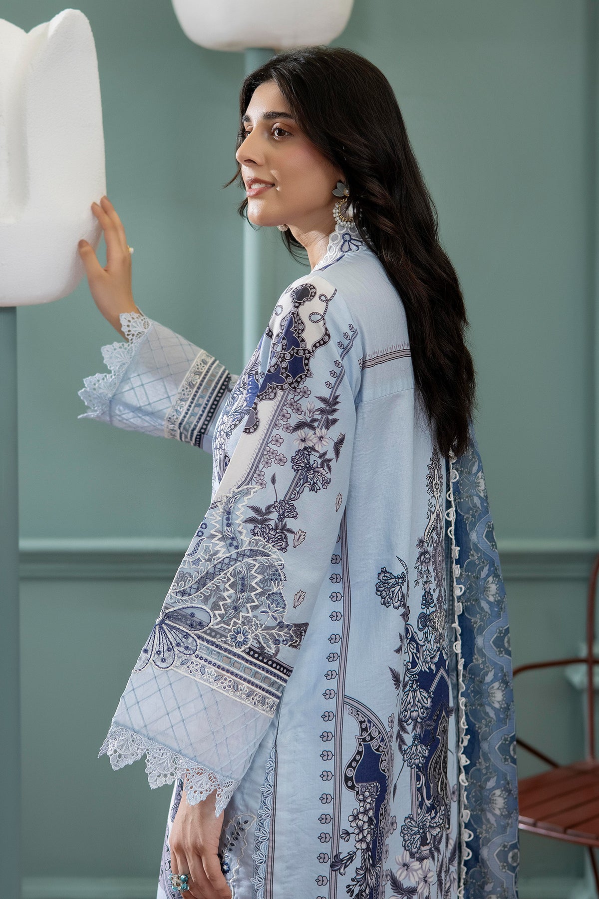 3 Piece – Printed Lawn