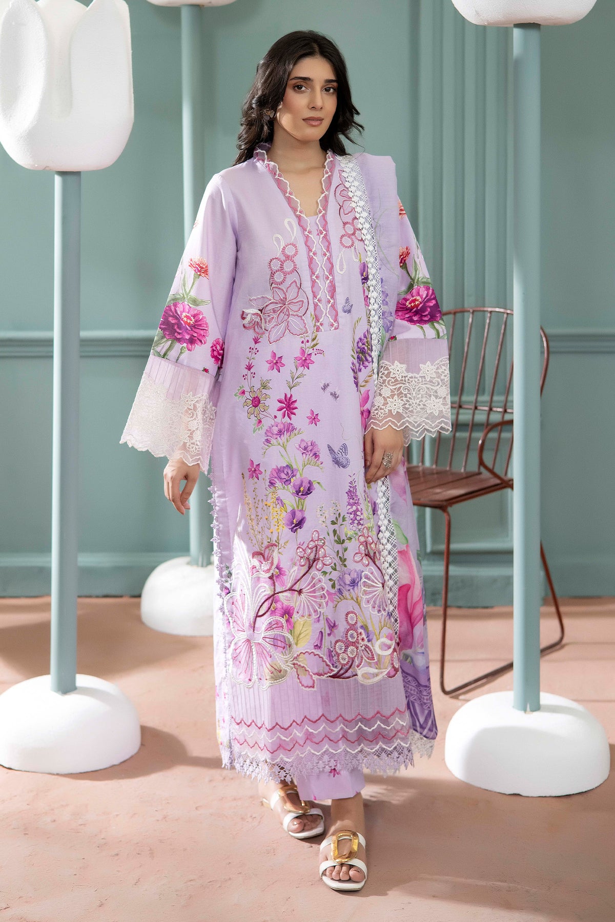 3 Piece – Printed Lawn